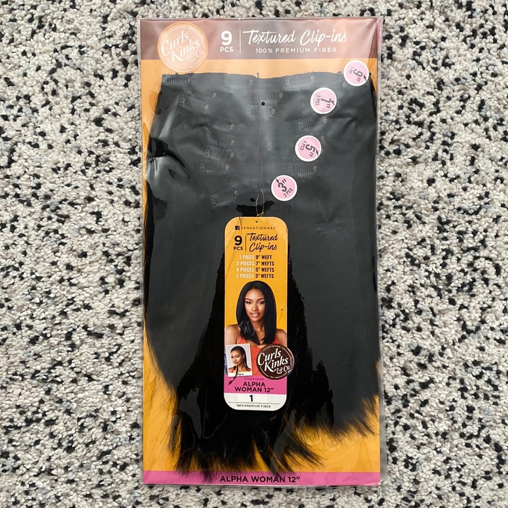 Textured 12” clip-in extensions!